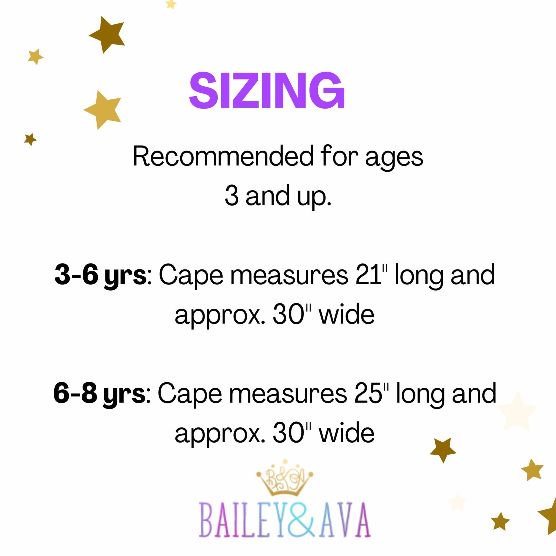 a sign that says, sizing recommended for ages 3 and up