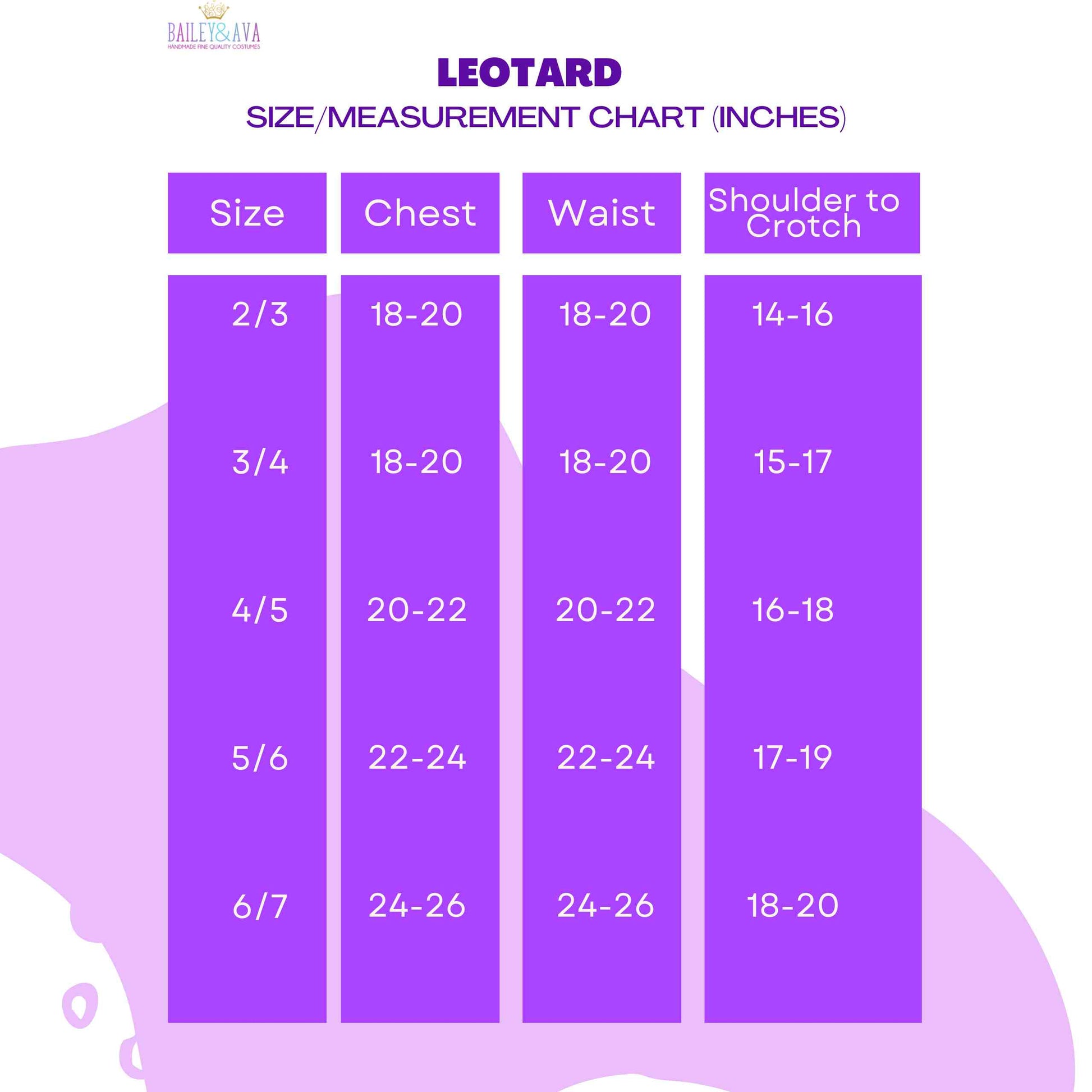 the size measurement chart for a child's shoes