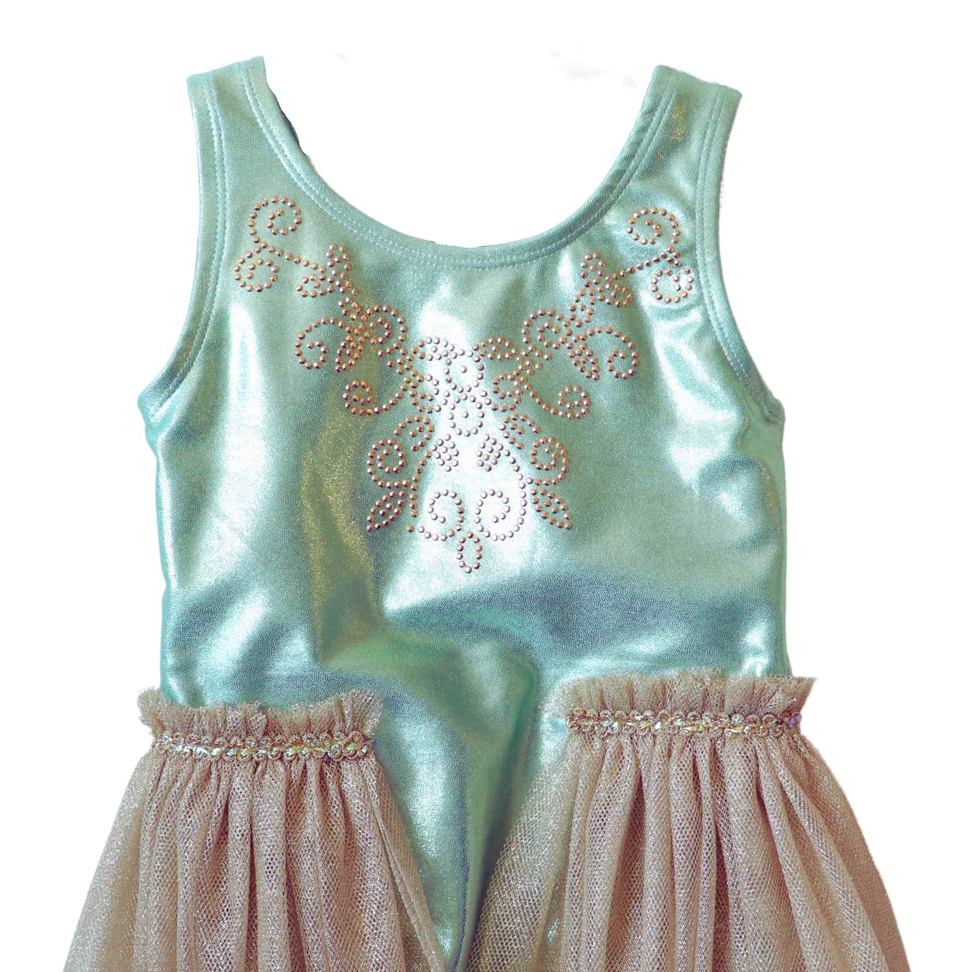 a little girl's dress with sequins on it