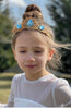 Princess Tiara Crown -  Gold Three Blue Gems