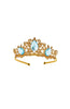 Princess Tiara Crown -  Gold Three Blue Gems