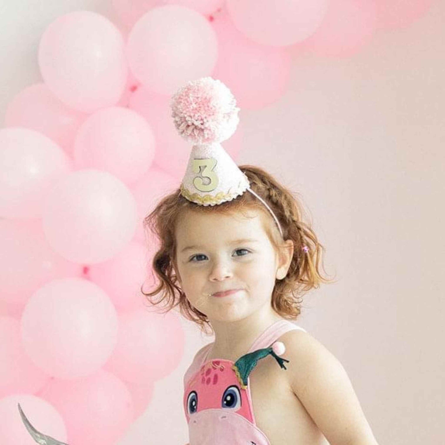 Glitter Fabric Party Hat - Pink